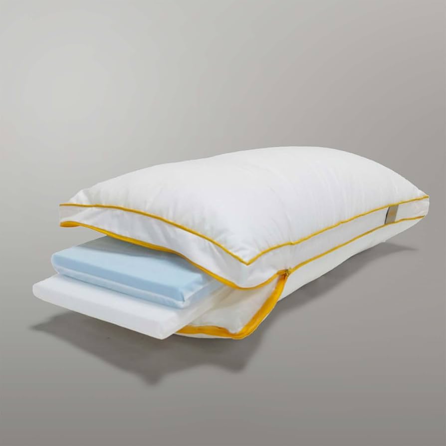 Premium Feather Down Memory Foam Hybrid Pillow – Luxury Support & Comfort by Fatima Home Store