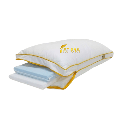 Feather Down Memory Foam Hybrid Pillow – Soft & Orthopedic Neck Support