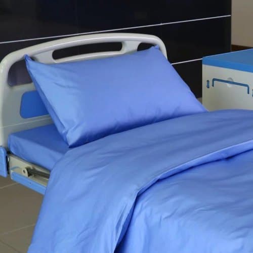 Sky Blue Hospital Bed Sheet – Soft & Durable Medical Linen by Fatima Home Store