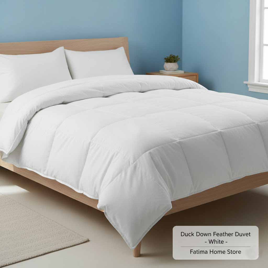 Duvet on Bed Down Feather Duvet Close Up