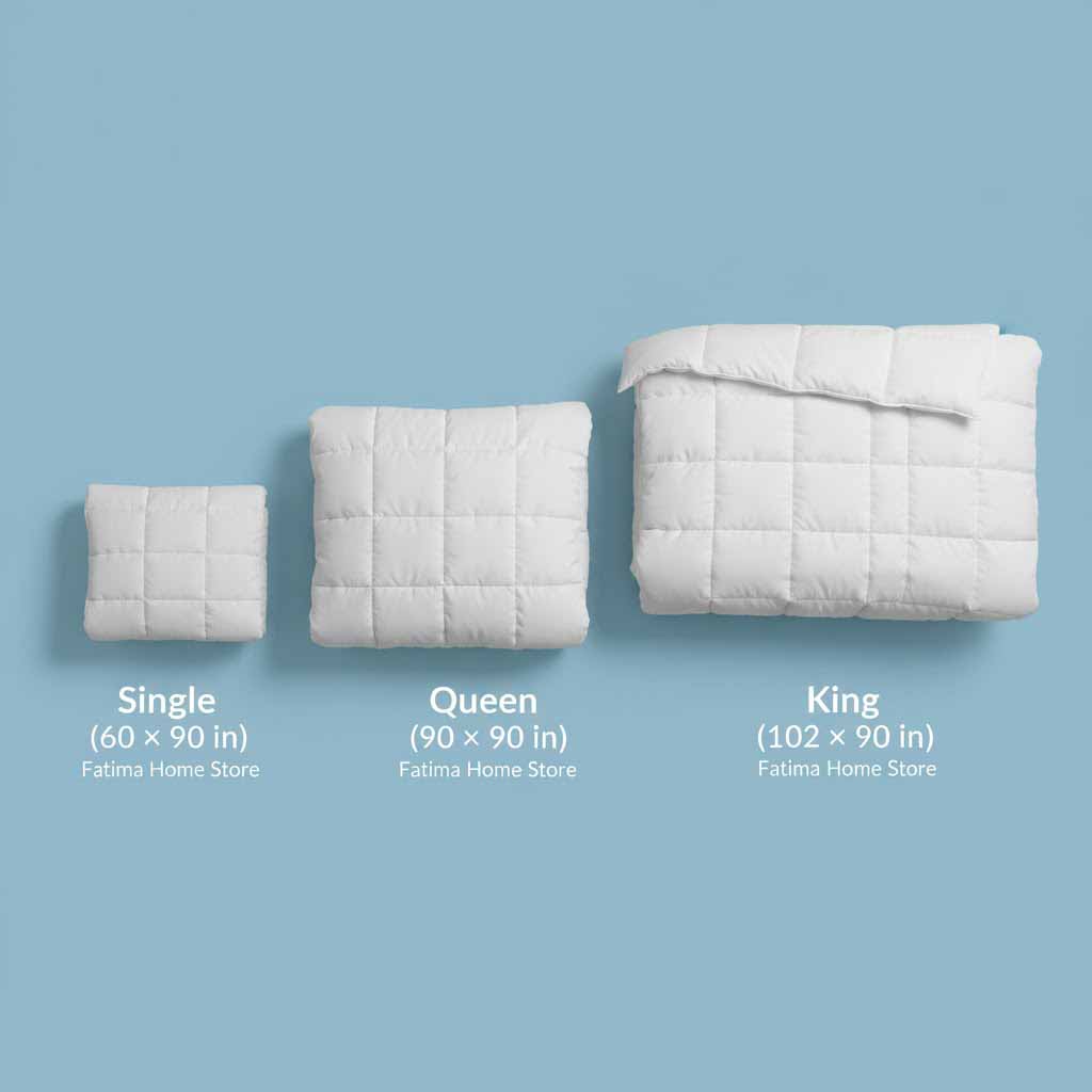 Size Guide Duvet Down Feather Duvet – Warm & Lightweight Comforter